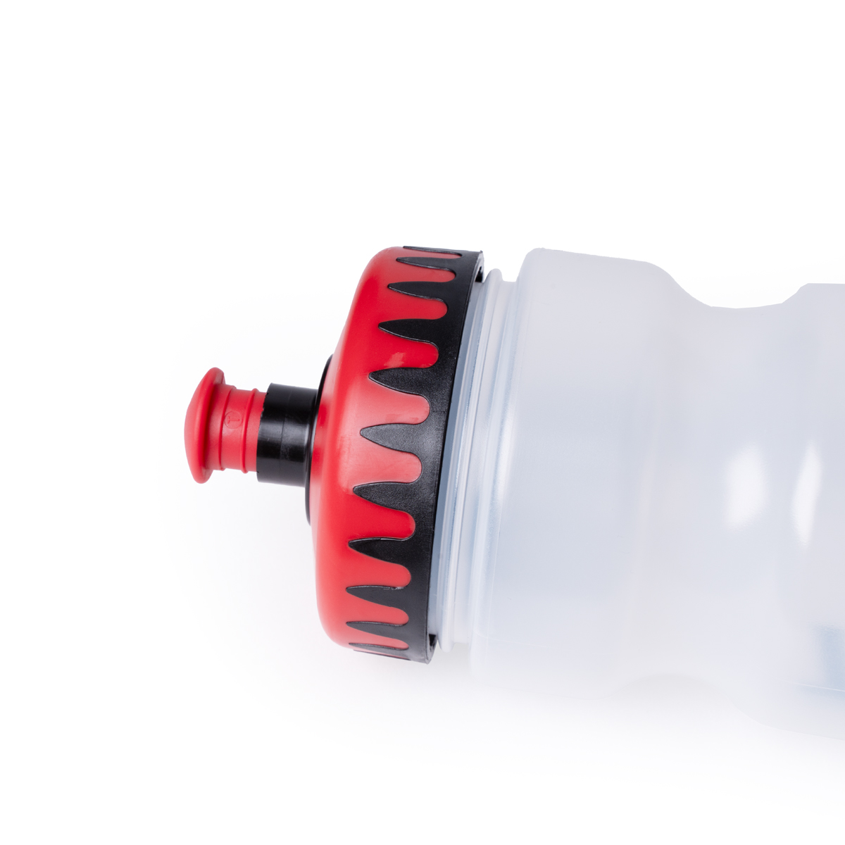 Бутылка для воды TORRES, SS1027, 550 мл, мягкий пластик, прозрачная, красно-черная крышка