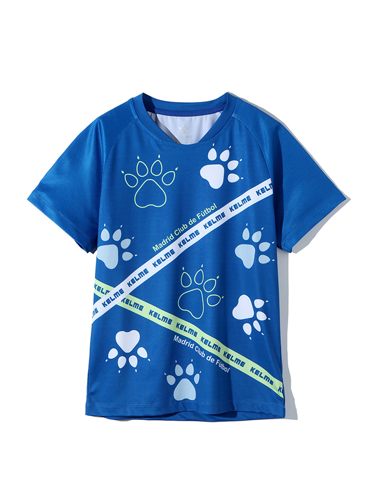 Детская футболка KELME Boys Football Short Sleeve T-Shirt Blue