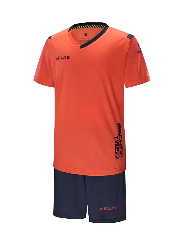 Детская футбольная форма KELME Short Sleeve Football Kid (Orange/Dark Blue)
