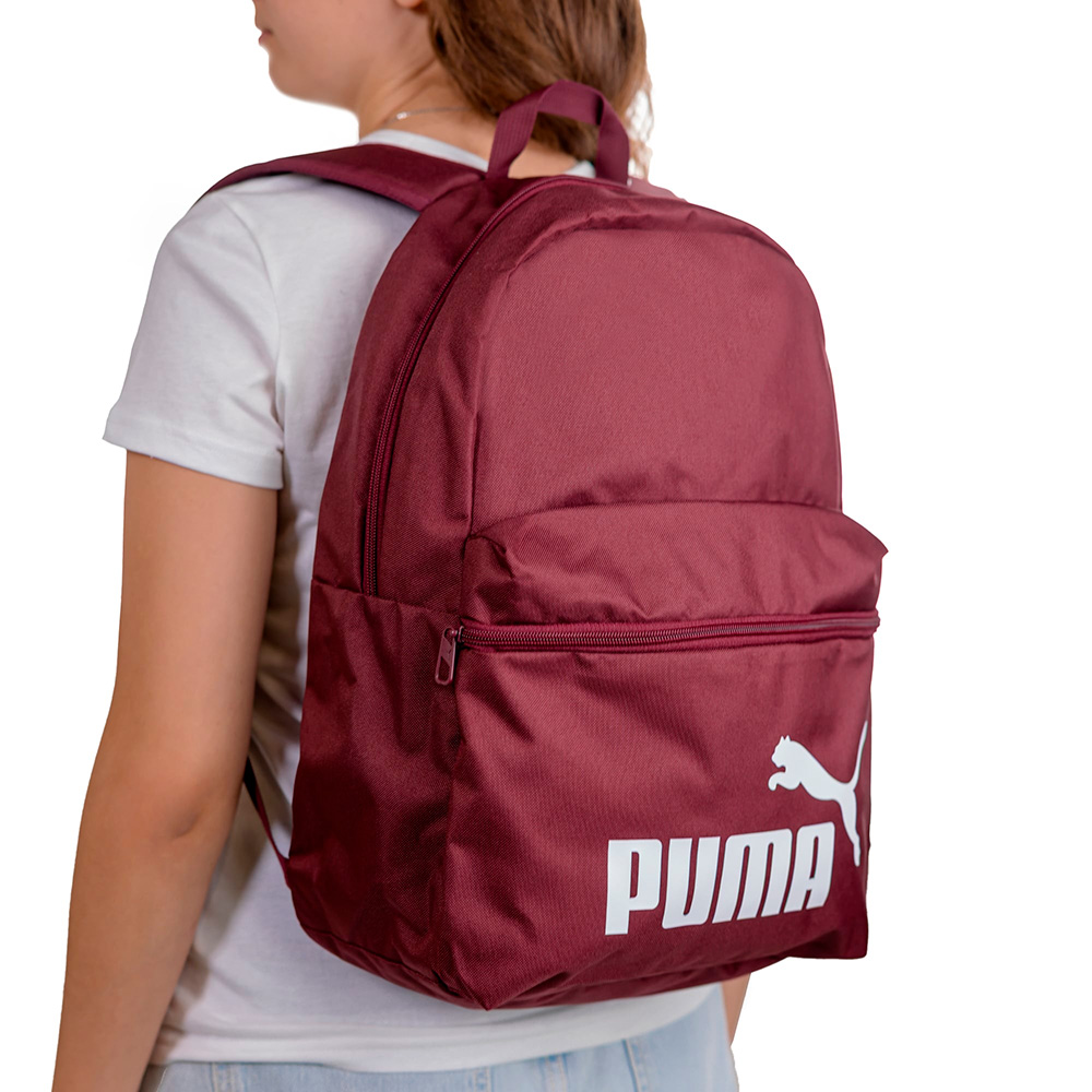 Рюкзак спорт. PUMA Phase Backpack, 09116420, полиэстер, бордовый