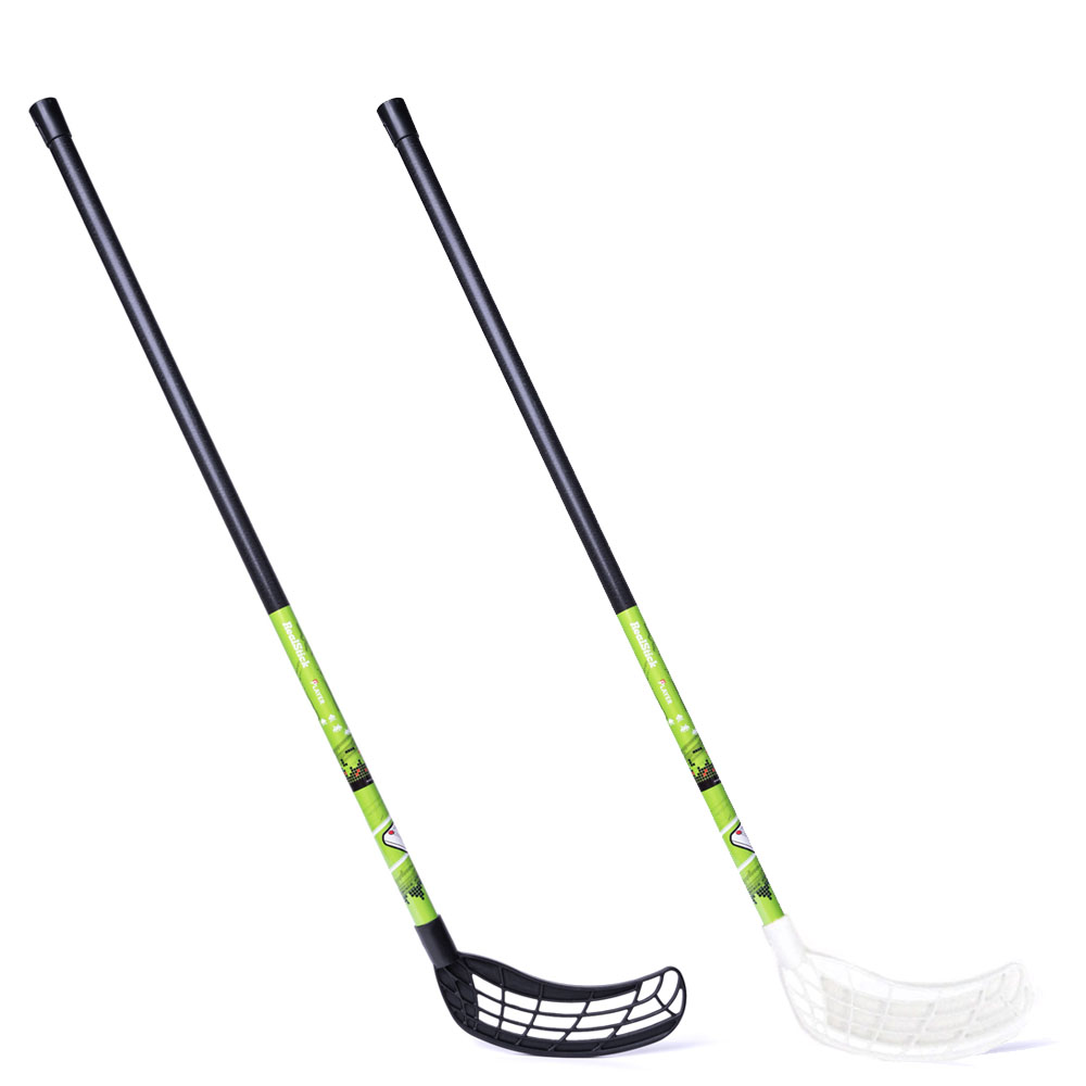 Клюшка для флорбола RealStick Player, MR-KF-Pl95, 95см, прямой крюк, композит, черно-салатовый