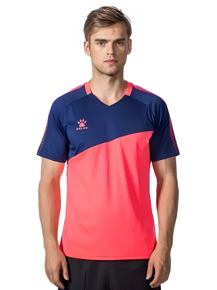 Футболка KELME Short Sleeve Football Jersey (Pink/Dark Blue)