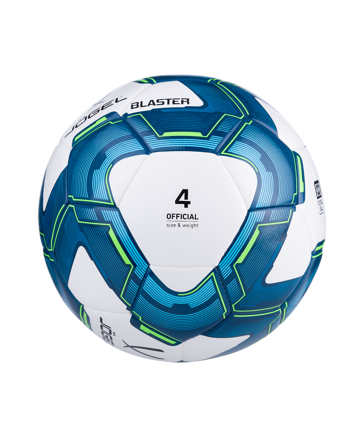 Мяч футзальный JOGEL Blaster №4, белый/синий/голубой, размер 4
