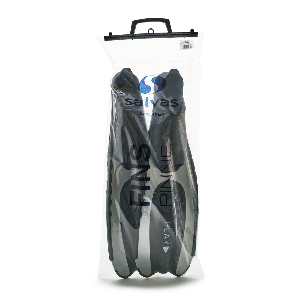 Ласты для плав. Salvas Play Fin, BA12840YYSTS,TPR и Technoflex, р.40-41, серо-черный