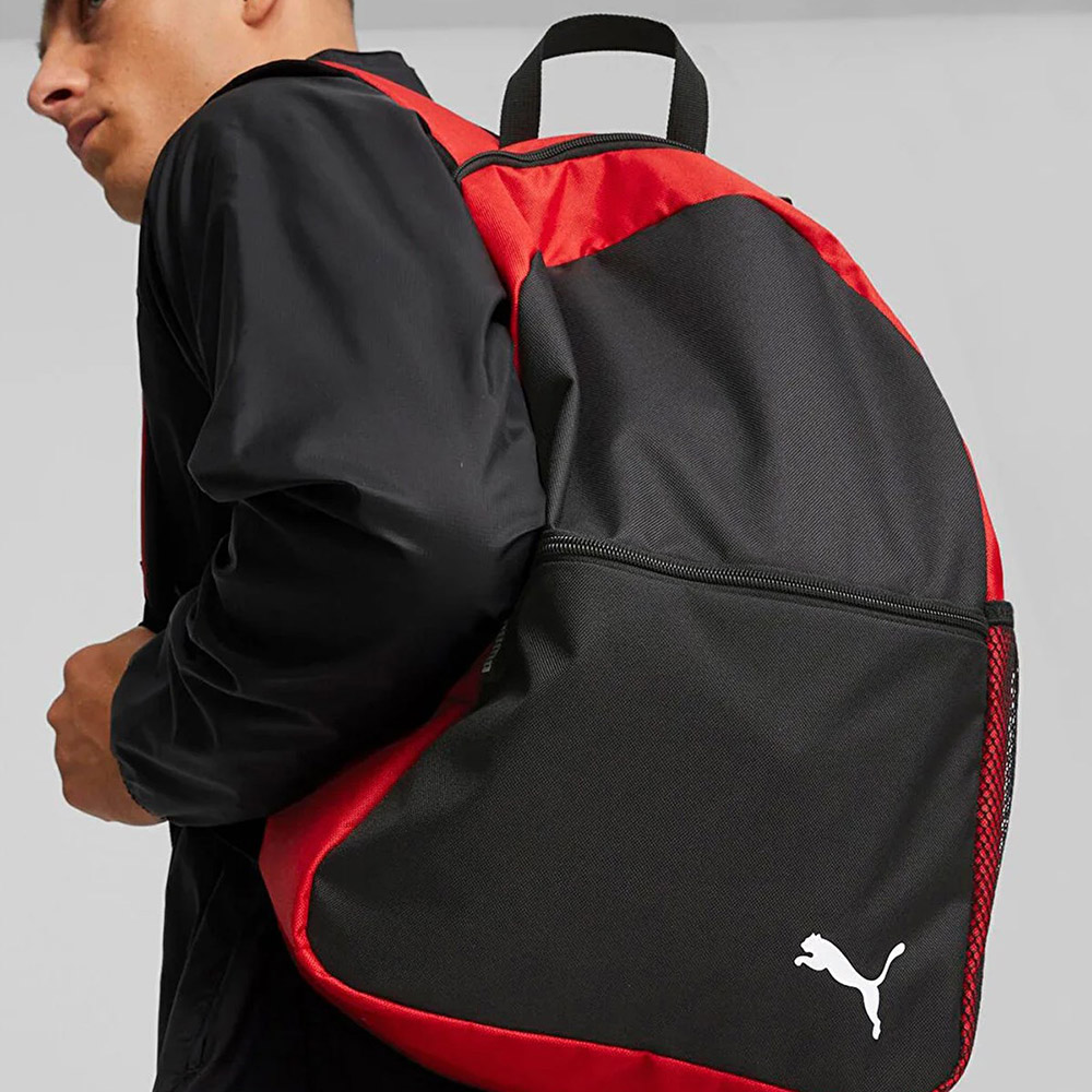 Рюкзак спорт. PUMA TeamGOAL, 09023803, полиэстер, черно-красный