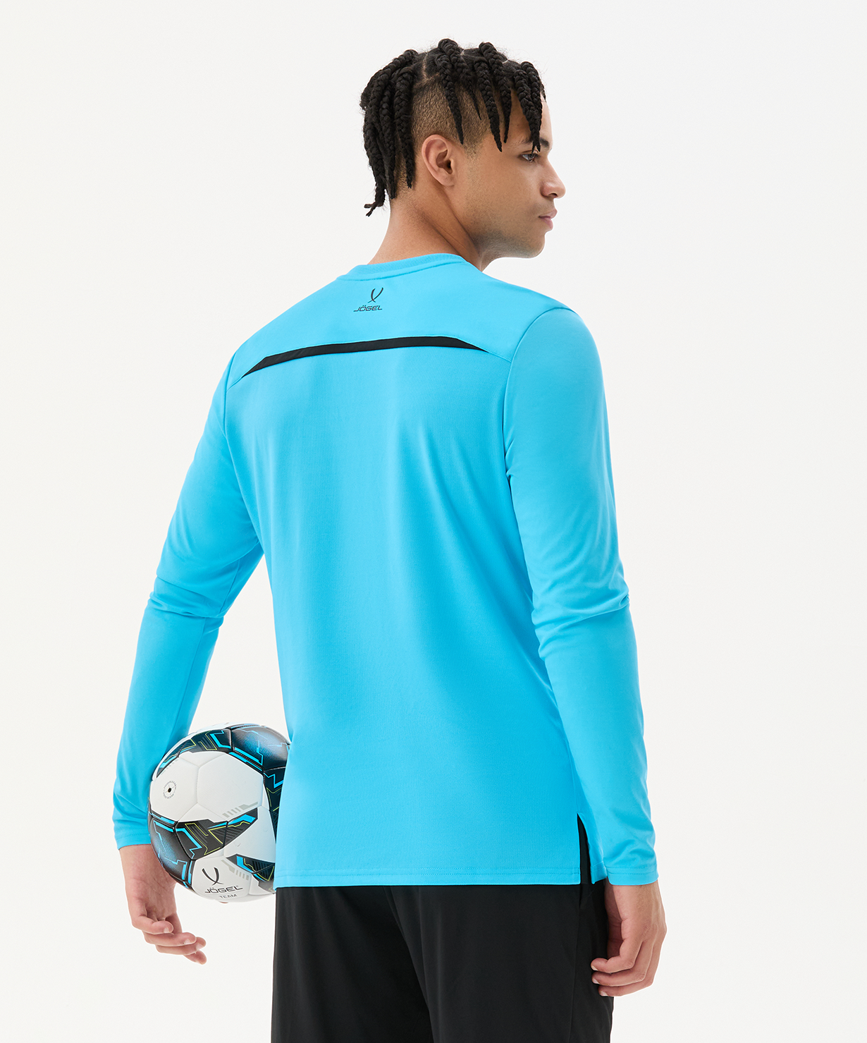 Футболка судейская с длинным рукавом JOGEL DIVISION PerFormDRY Referee LS Tee, голубой, размер L