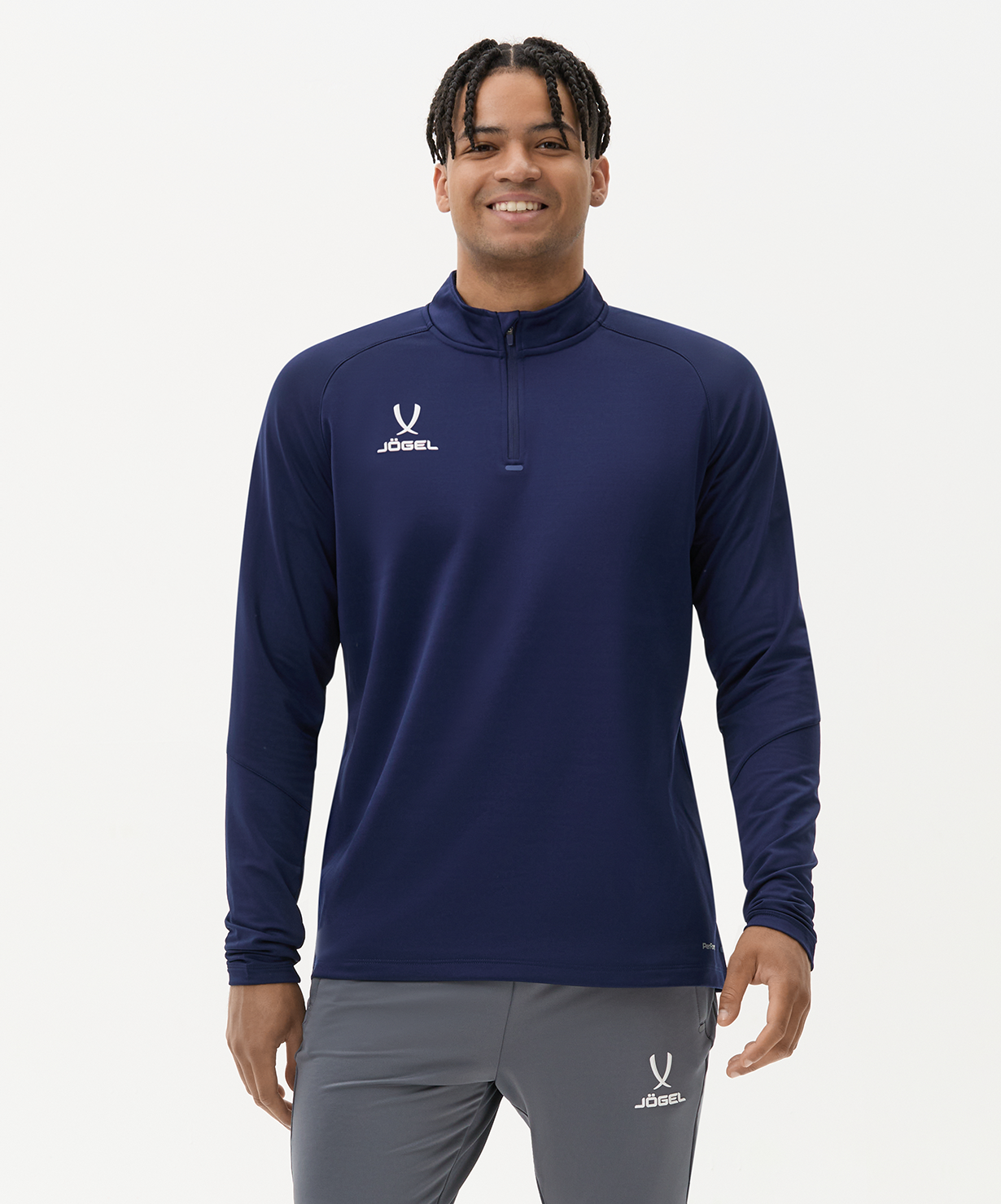 Джемпер тренировочный JOGEL PREMIER PerFormDRY Training 1/4 Zip Fleece Top, темно-синий, размер L