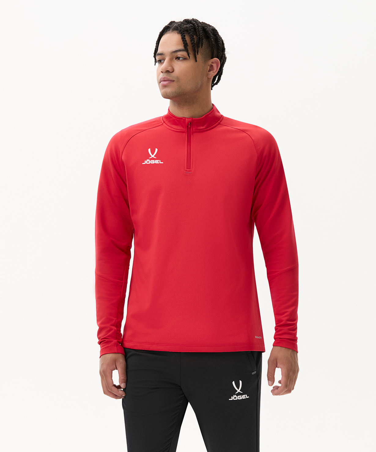 Джемпер тренировочный JOGEL PREMIER PerFormDRY Training 1/4 Zip Fleece Top, красный, размер L