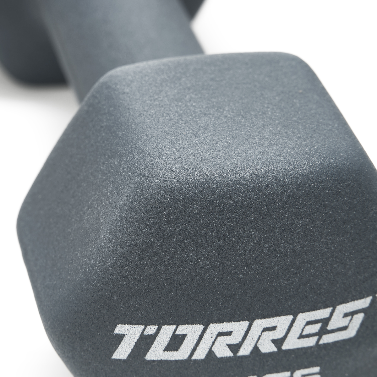 Гантель TORRES 3 кг, PL522503, металл в неопреновой оболочке, форма шестигранник, серый