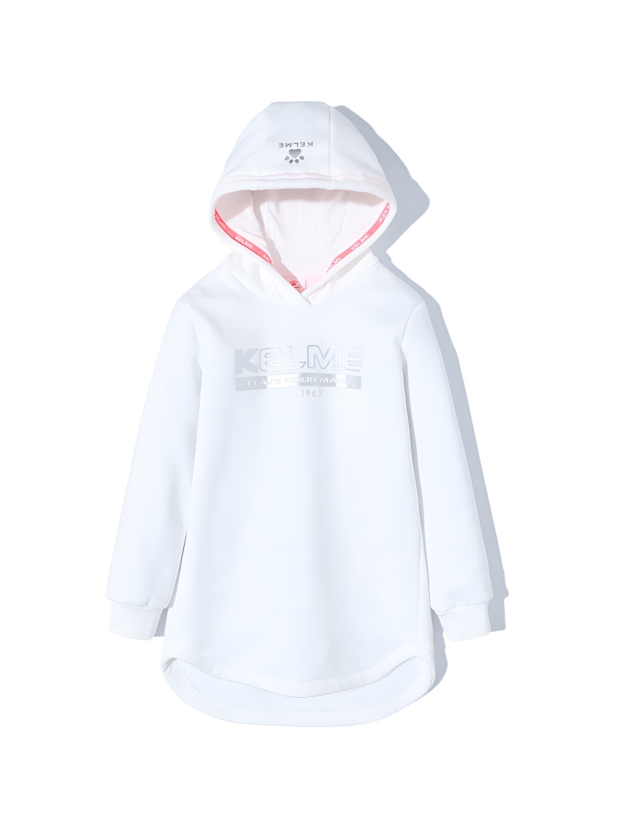 Детское худи KELME Girl's Mid-Length Sweater White