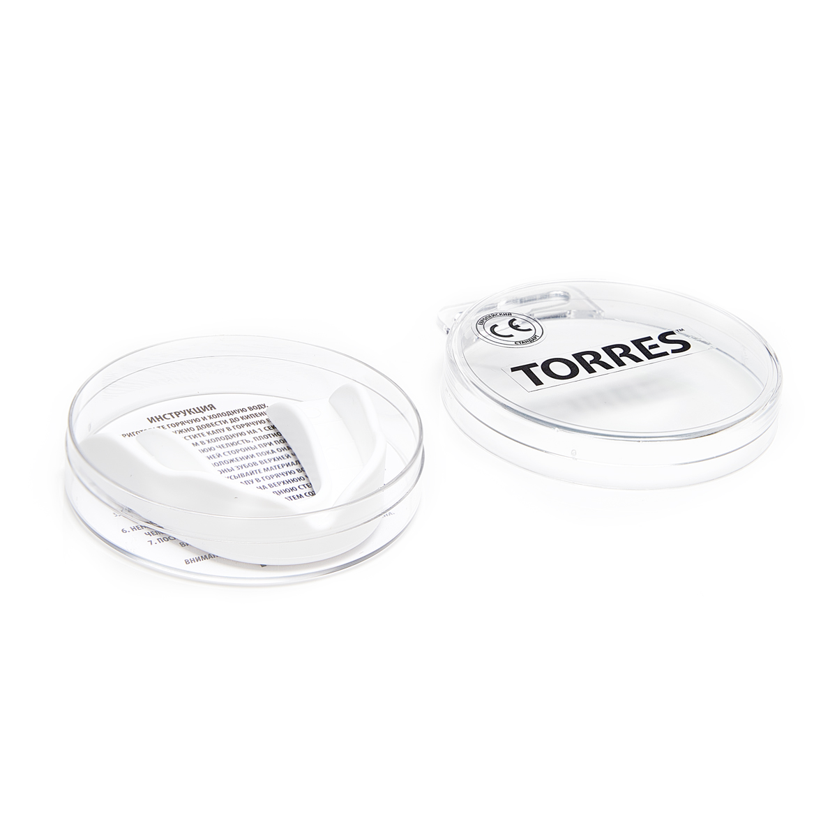 Капа боксерская TORRES, PRL1023WT, термопластичная, евростандарт CE approved, белый