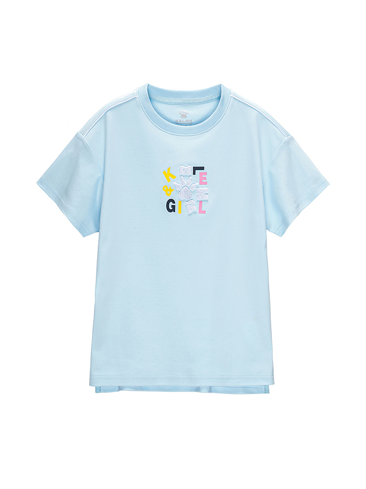 Детская футболка KELME Short Sleeve T-Shirt Kid Light Blue