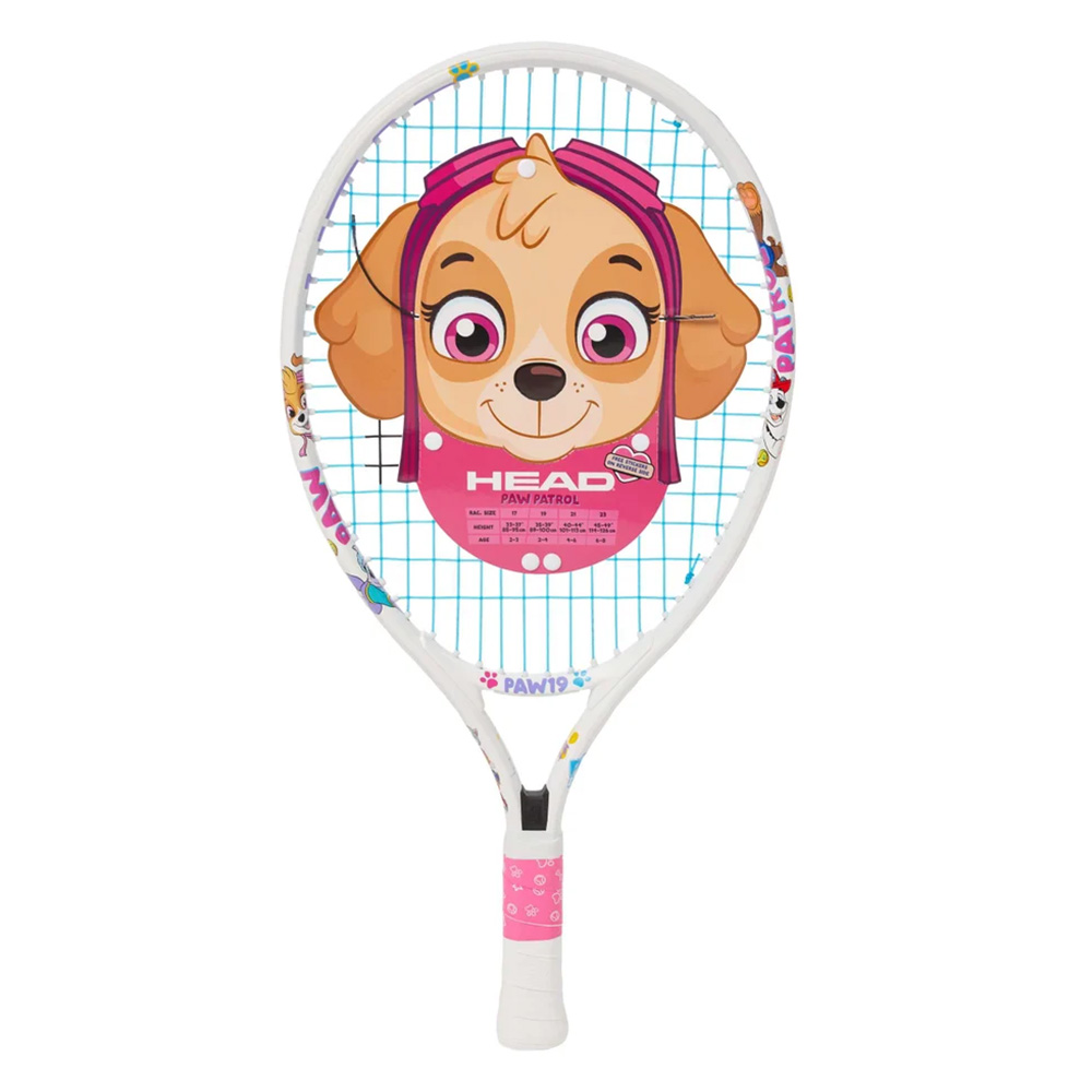 Ракетка б/т дет.HEAD Paw 19 Gr05, 232315, для детей 2-4 лет, алюминий, со струнами, белый