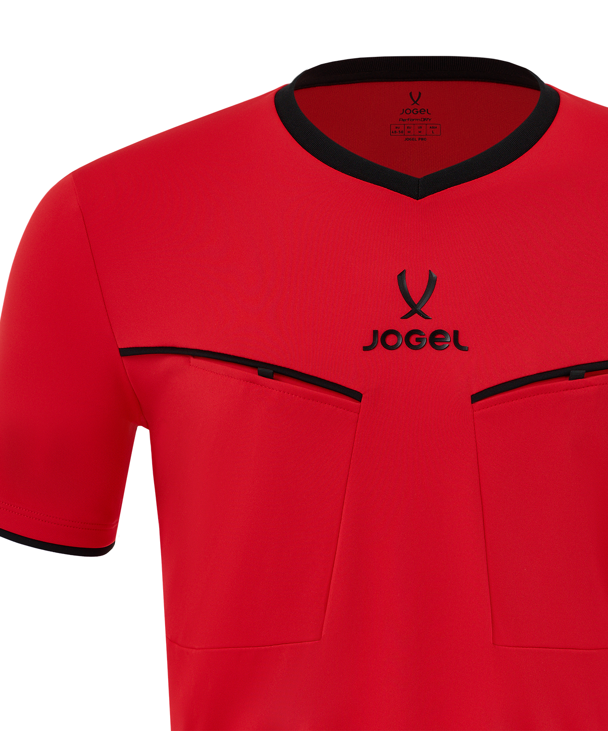 Футболка судейская JOGEL DIVISION PerFormDRY Referee SS Tee 2.0, красный, размер L