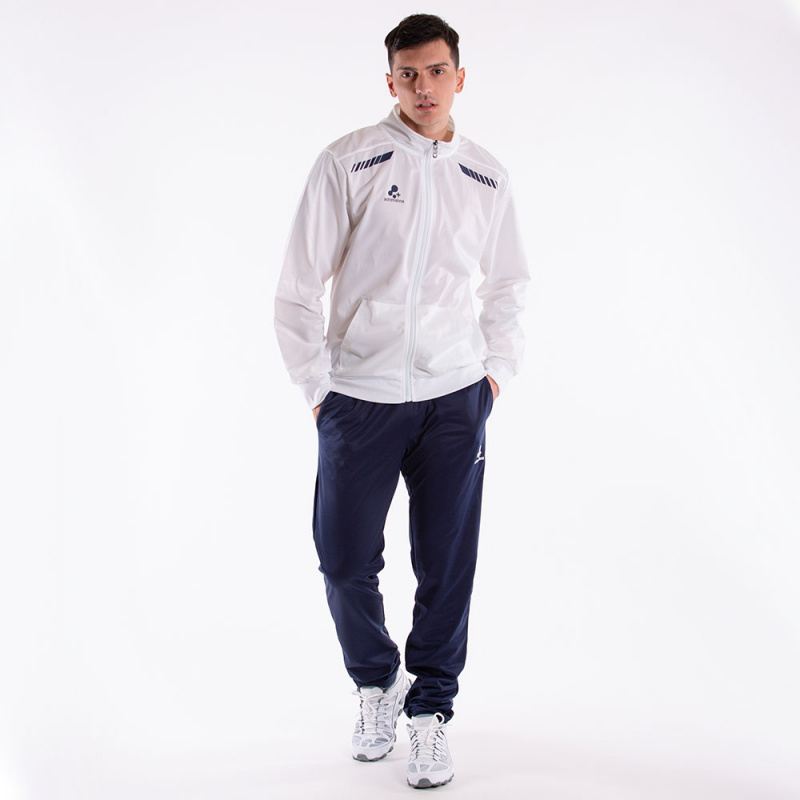 Костюм спортивный +ADRENALINA 3302-023-S, р.S, 100% полиэстер, бело-т.синий