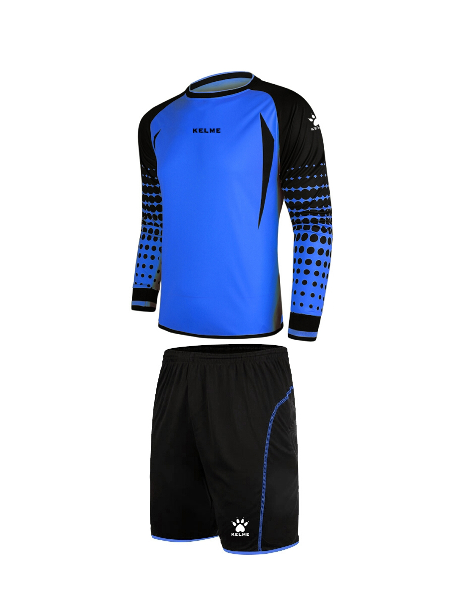 Детская вратарская форма KELME Long Sleeve Football Goalkeeper Suit (Light Blue/Black)