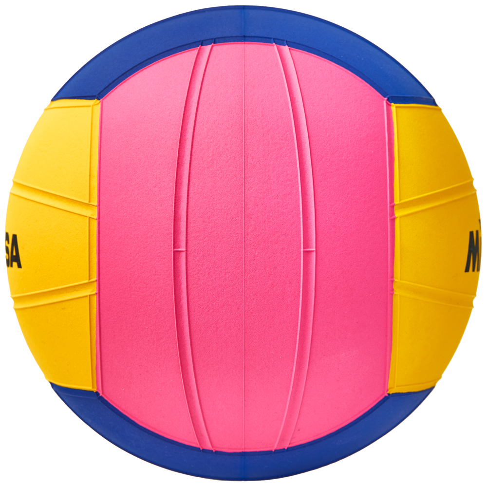 Мяч для водного поло MIKASA WP445D р.4, жен, резина, вес 400-450гр, дл.окр-65-67см, желто-сине-розов