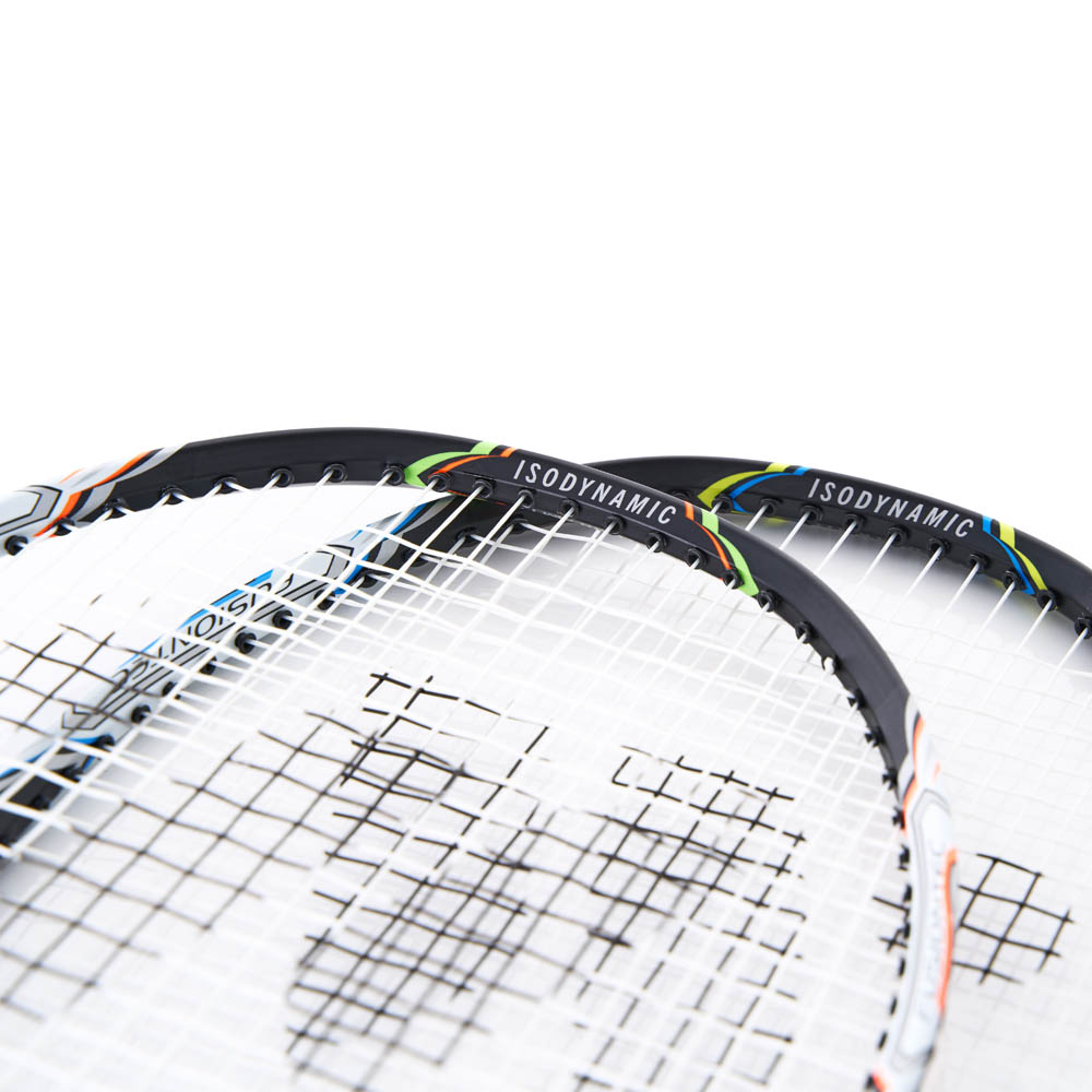 Набор для бадминтона WISH Fusiontec 799K, 2 ракетки+2 волана,стал.стерж,алюм.обод,со струн,син-оранж