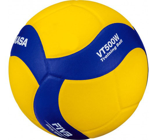 Мяч вол. утяж. MIKASA VT500W, р 5, синт.кожа, вес 500г, клееный, сине-желтый