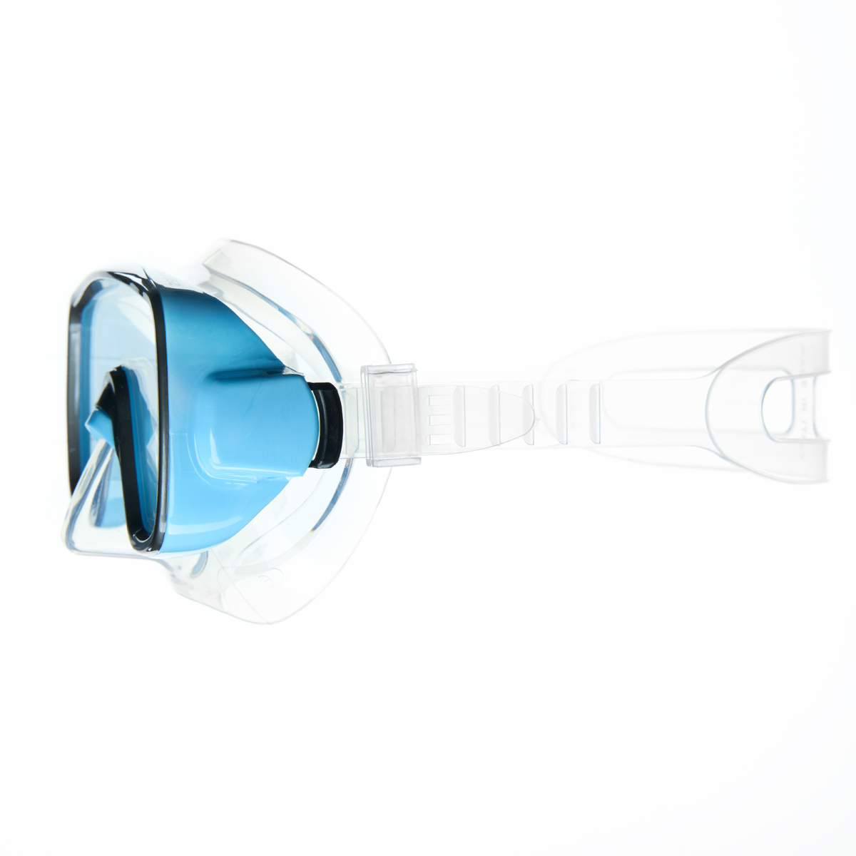 Маска для плав. Salvas Geo Md Mask, CA140S1QYSTH, закален.стекло, силикон, р. Medium, голубой