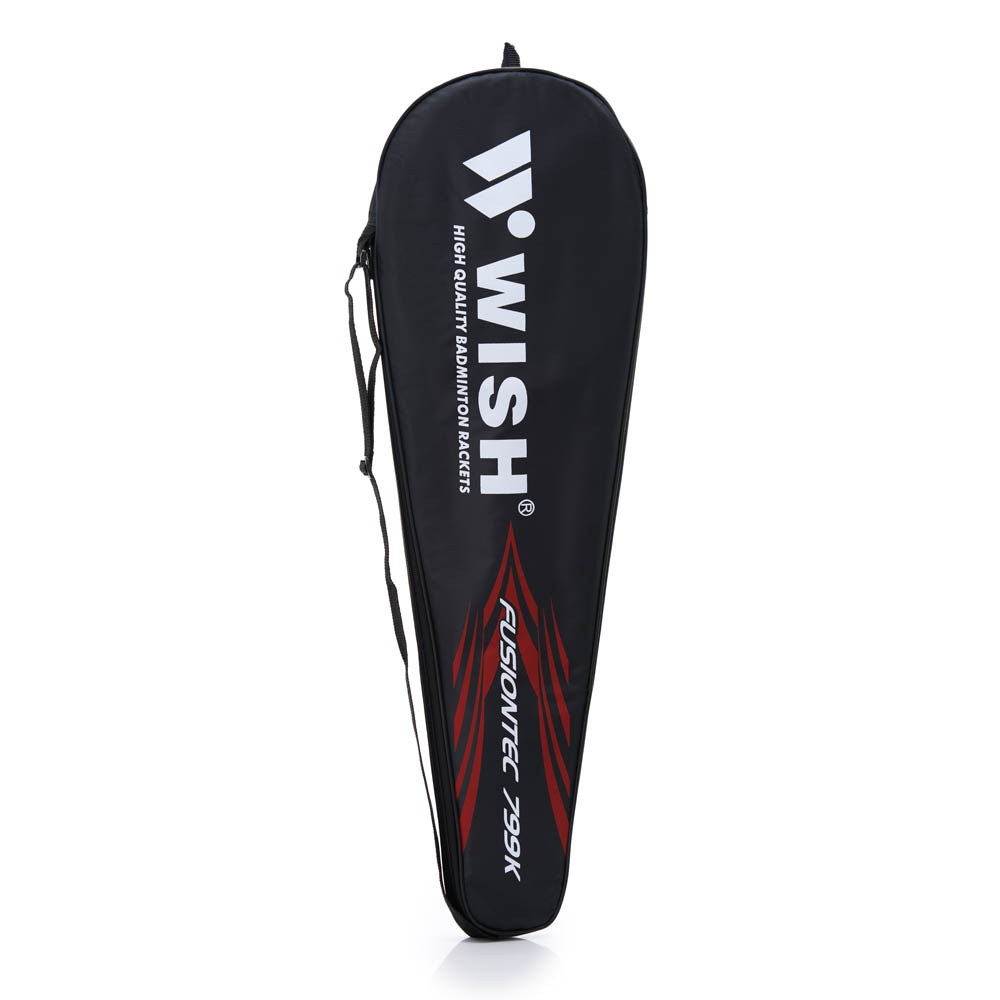 Набор для бадминтона WISH Fusiontec 799K, 2 ракетки, стал. стерж, алюм. обод, со струнами, оранж.