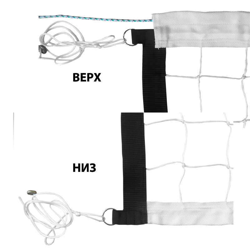Сетка вол., FS-V-№7, бел., 9.5х1м, нить3,5мм ПП, яч.10см, верх.лента 7см, карм., кевлар.трос,бел