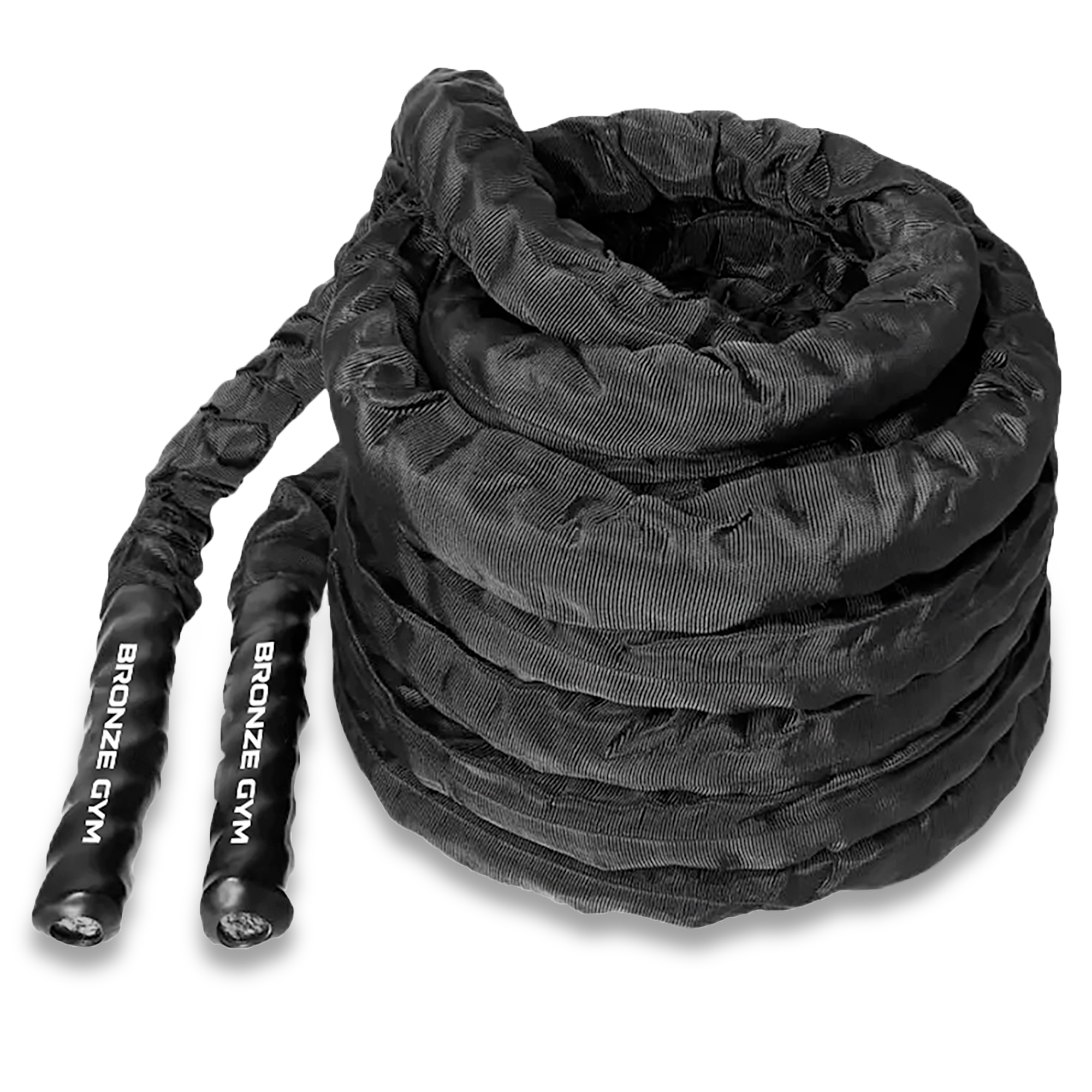 Канат тренировочный BRONZE GYM 3.8см.х12м.,9кг. (с защитным рукавом)