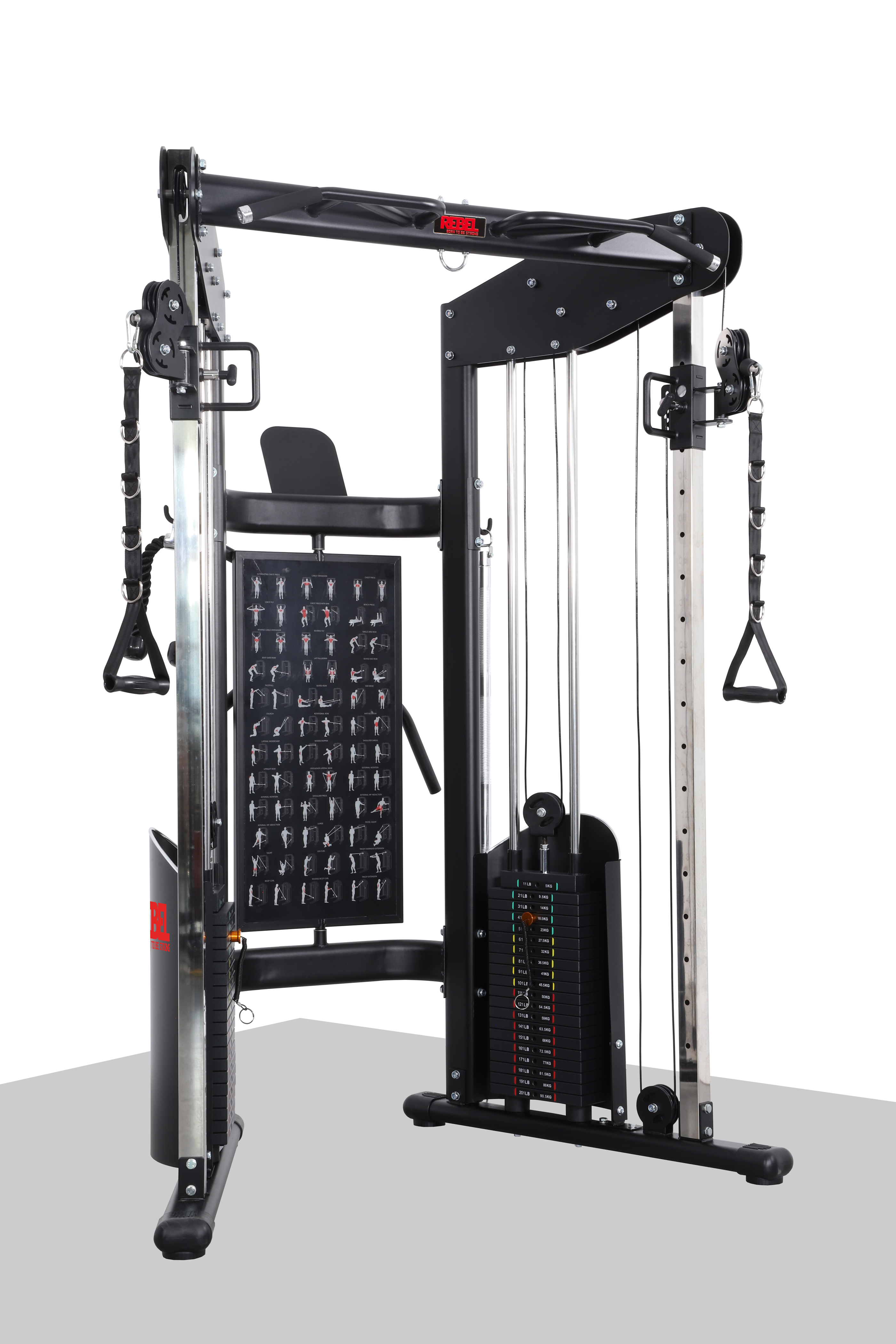 Кроссовер с двумя весовыми стеками по 90 кг