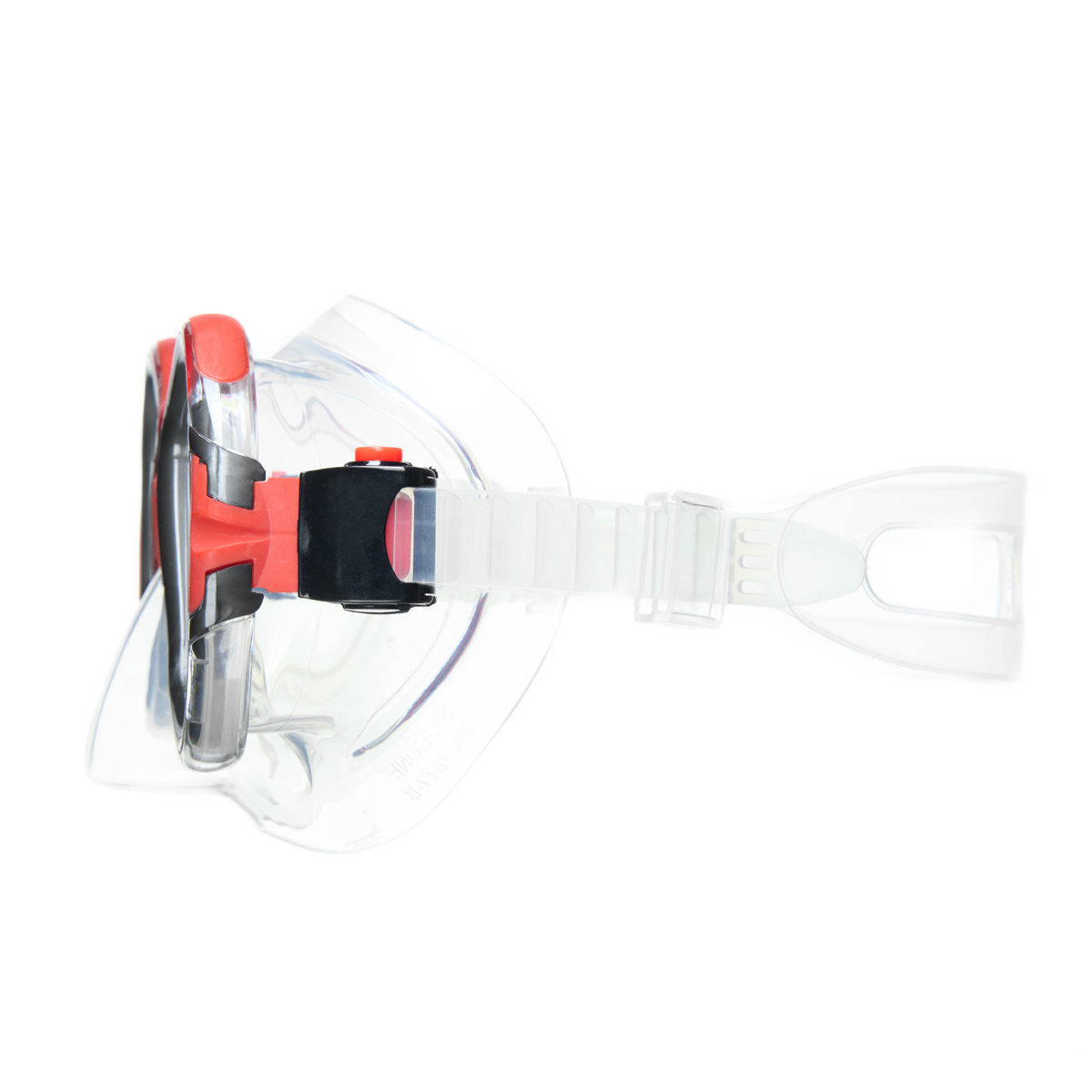 Маска для плав. Salvas Phoenix Mask, CA520S2RYSTH, зак.стекло, силикон, р.Senior, сереб/красн