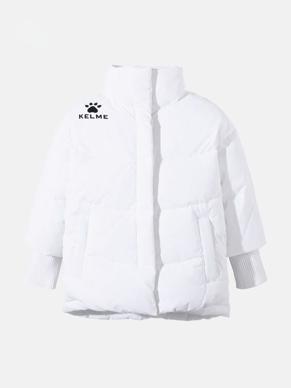Детский пуховик KELME Girls Short Thick Down Jacket White