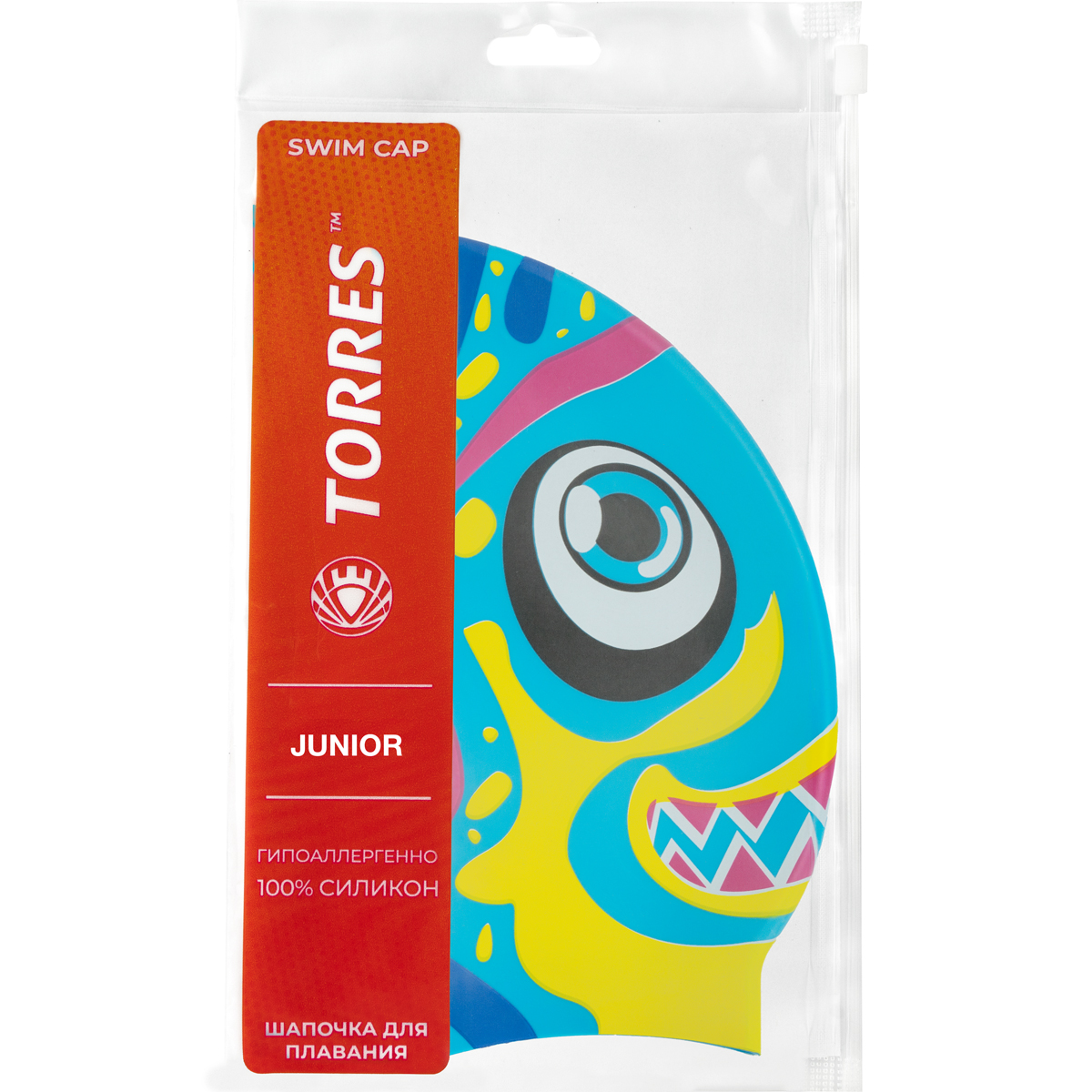 Шапочка для плав. дет. TORRES Junior, SW-12206AF, голубой, силикон