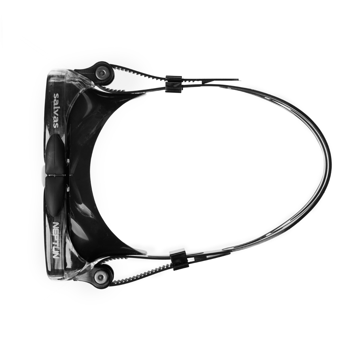 Маска для плав. Salvas Neptun Black, CA515N2TNSTH, закален.стекло, силикон, р. Senior, черный