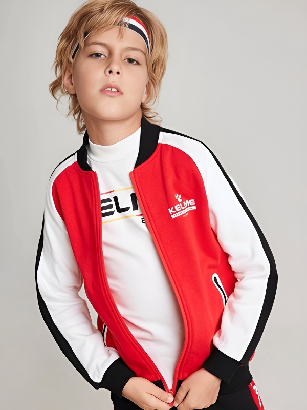 Детская олимпийка KELME Boys Cardigan Sweater Red