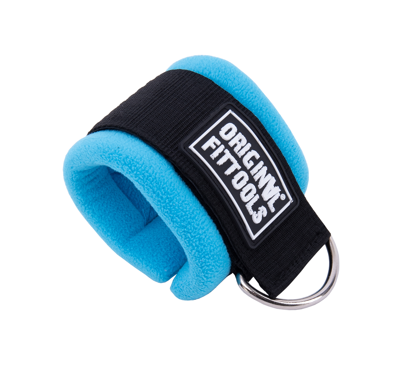 Ремень для тренировки мышц рук регулируемый синий (D-кольцо)