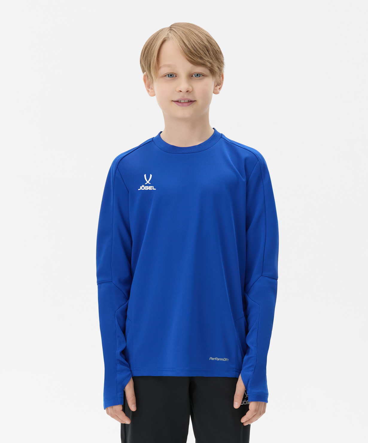 Джемпер тренировочный JOGEL DIVISION PerFormDRY Pro Training Top, синий, детский, размер XS