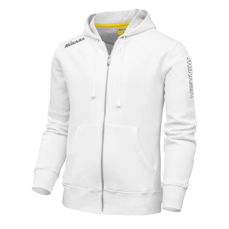 Куртка от костюма с капюшоном муж. MIKASA MT526-022-4XL, р.4XL, 70% хлопок 30% полиэстер, белый