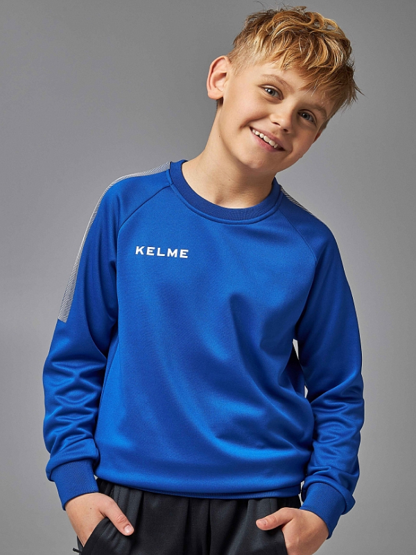 Детский свитшот KELME Knitted Round Neck Sweater Blue