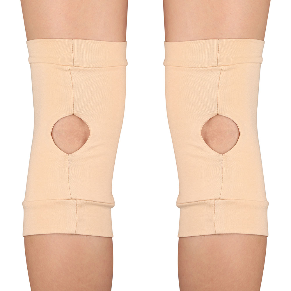 Наколенники для гимнастики и танцев INDIGO, SM-113-B, р.XS, 3-6лет, хлопок, эластан, ПУ, бежевый
