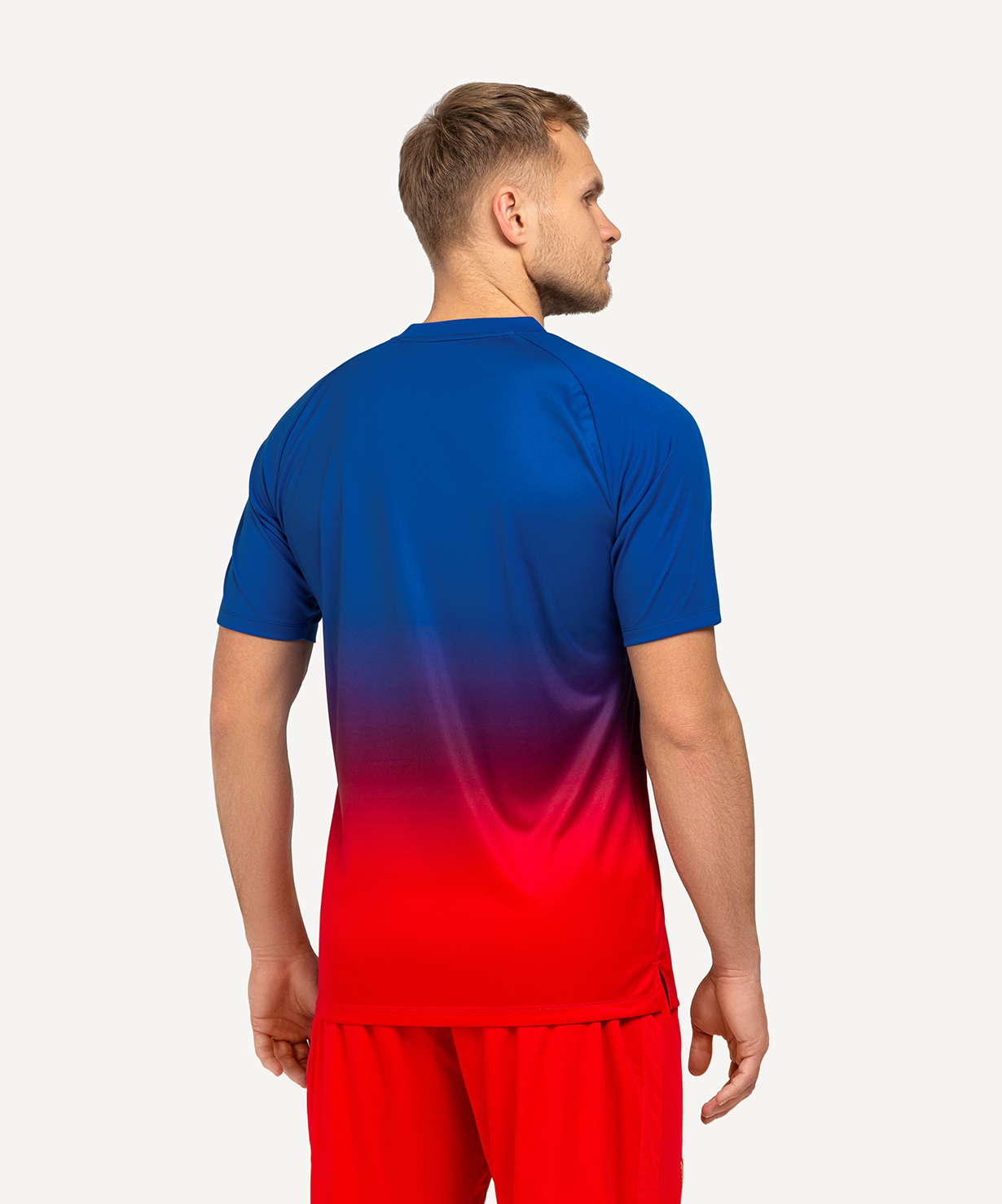 Футболка тренировочная JOGEL NATIONAL PerFormDRY Pre-Match Tee, сине-красный, размер L