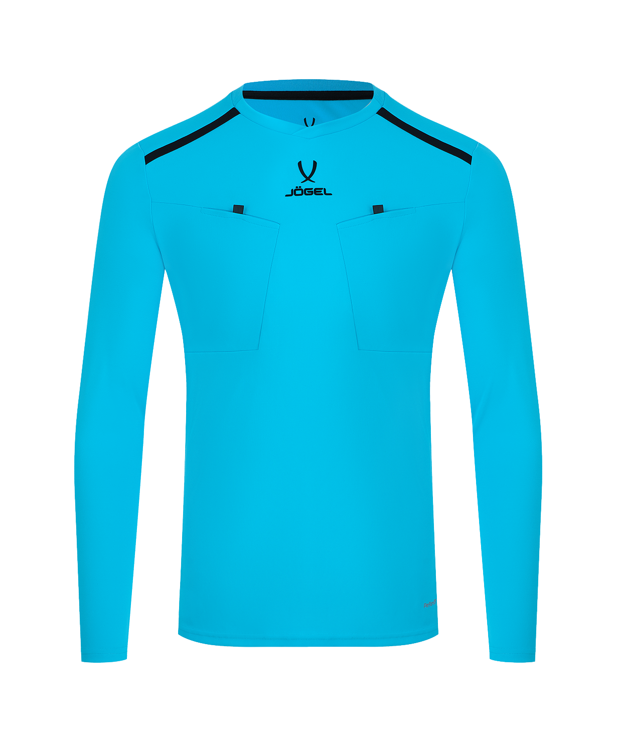 Футболка судейская с длинным рукавом JOGEL DIVISION PerFormDRY Referee LS Tee, голубой, размер L