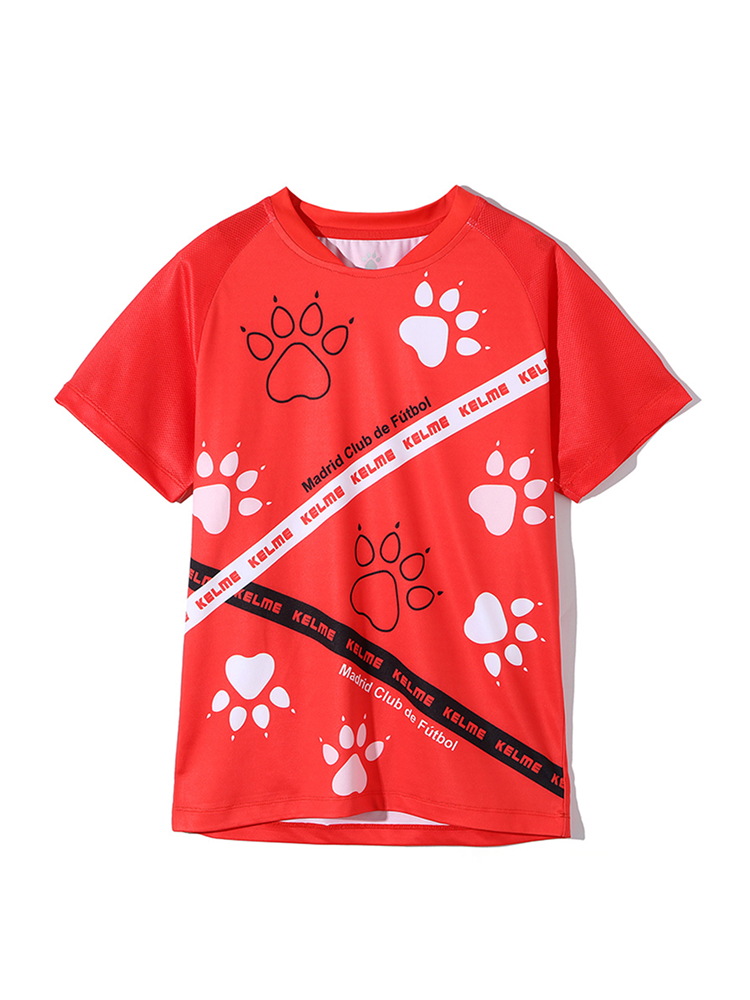 Детская футболка KELME Boys Football Short Sleeve T-Shirt Red