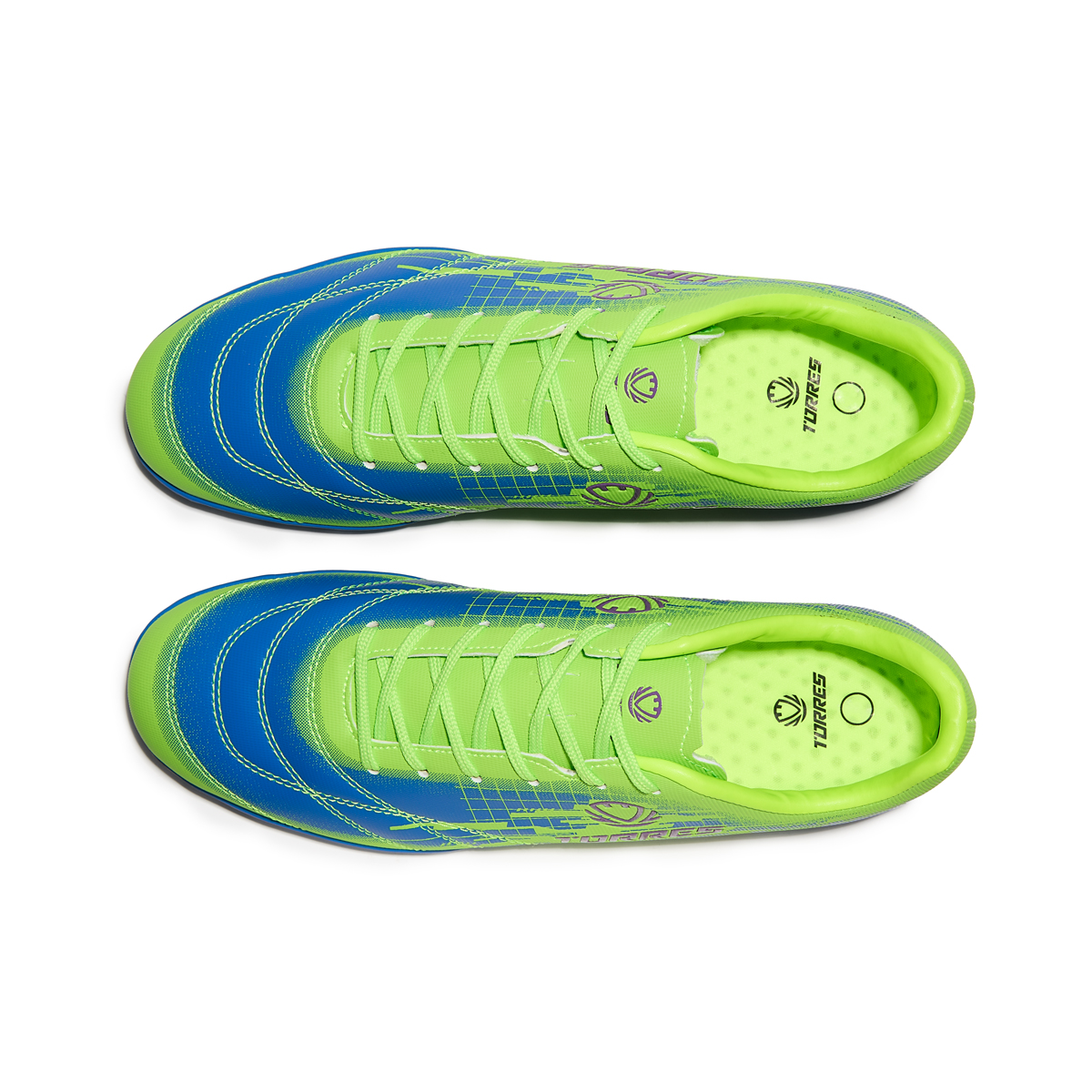 Бутсы футб.(многошиповки) TORRES COPA, TS234237-350-38, р.38, резина,ПУ,текстиль, салатово-синий