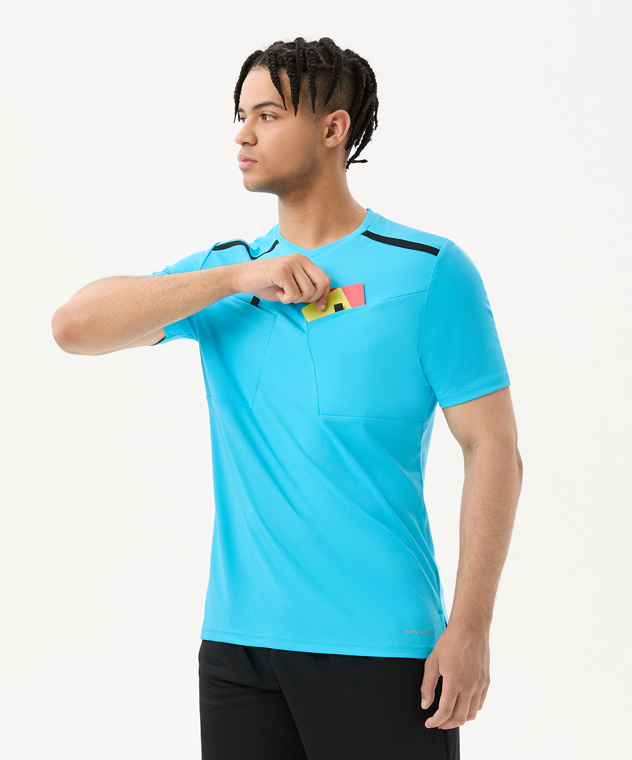 Футболка судейская JOGEL DIVISION PerFormDRY Referee Tee, голубой, размер L