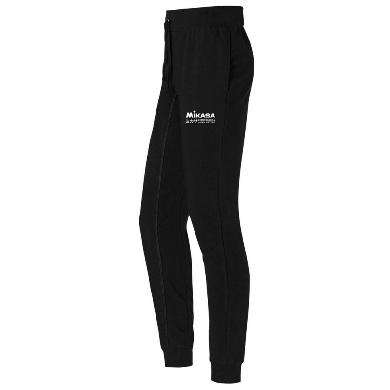 Брюки трен. MIKASA MT528-049-M, р.M, 70% хлопок 30% полиэстер, черный