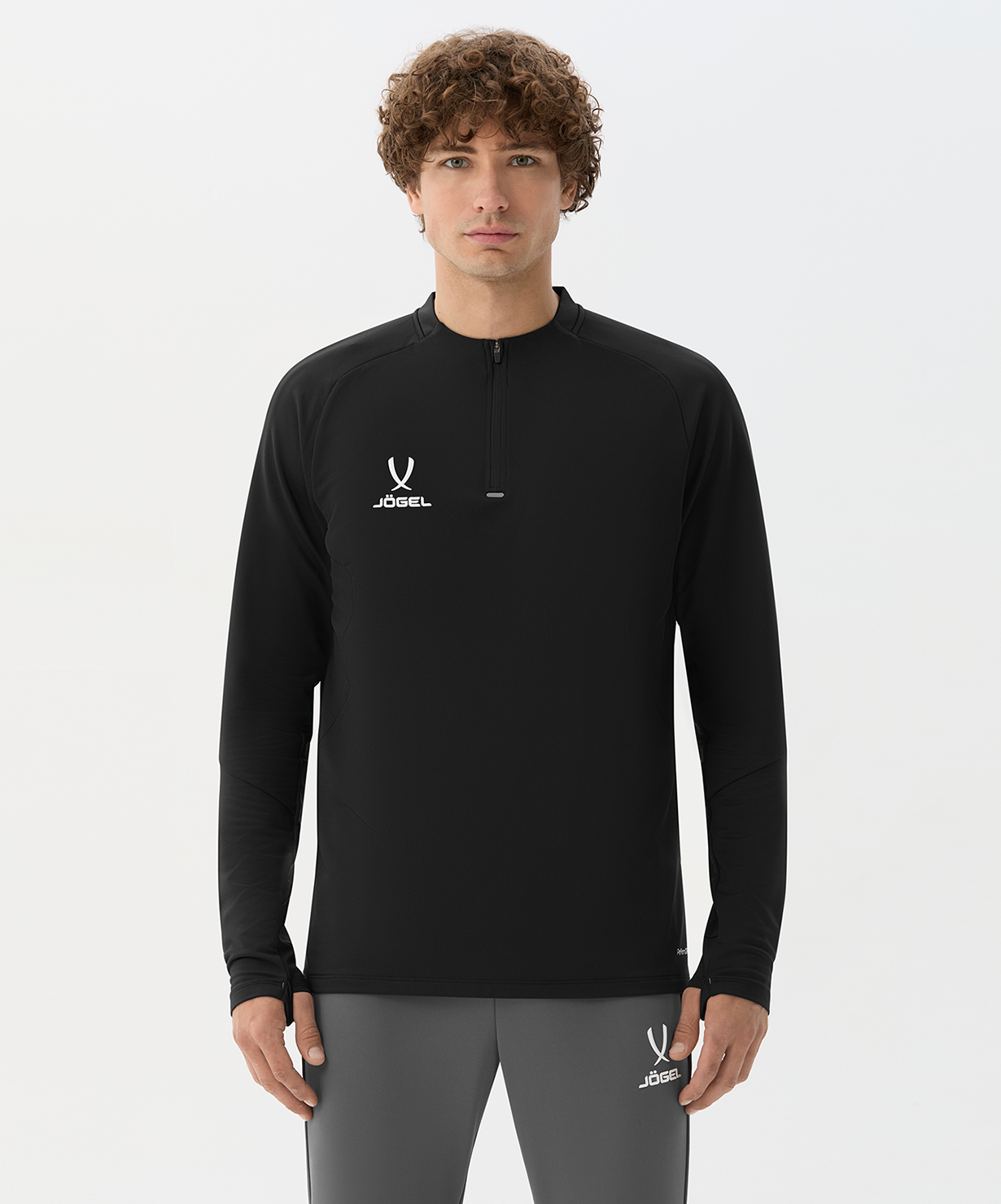Джемпер тренировочный JOGEL PREMIER PerFormDRY Training 1/4 Zip Top, черный, размер L