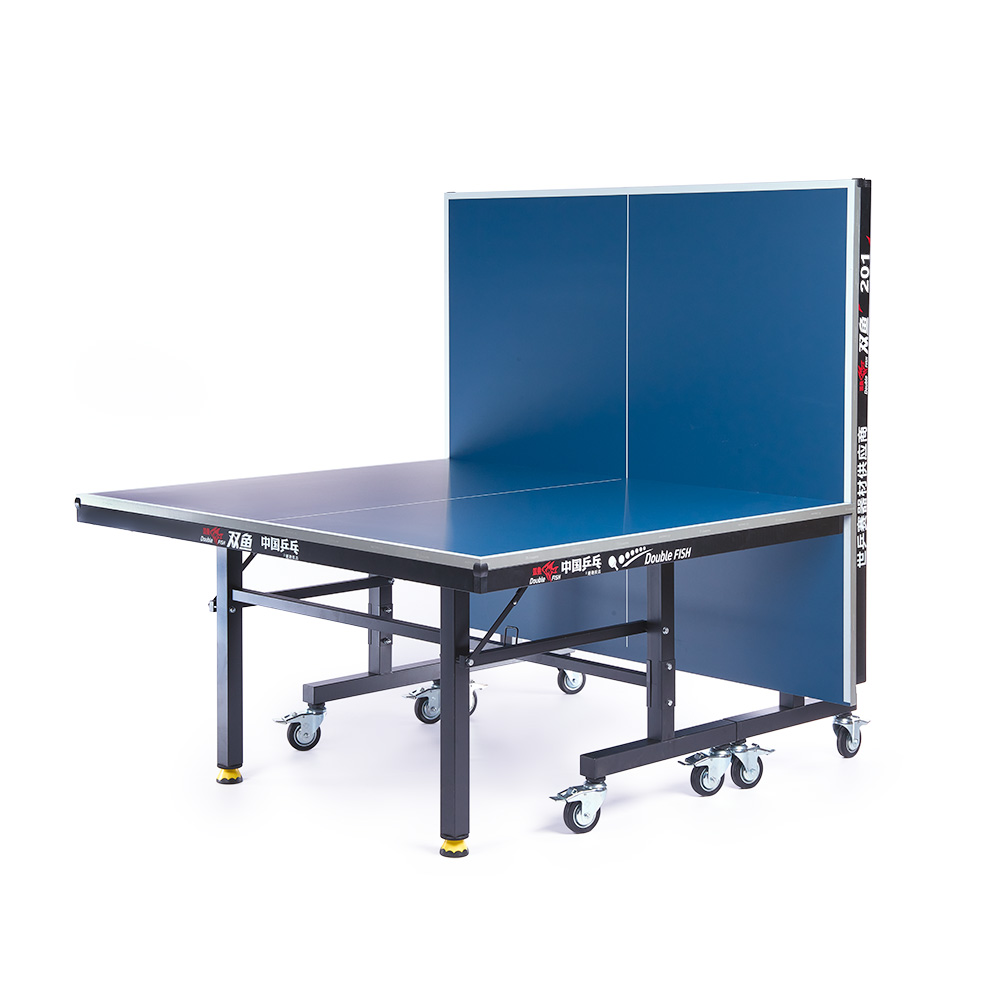 Стол для наст. тенниса DOUBLE FISH 201C-1, Indoor для закрытых помещений, толщина 18мм, синий