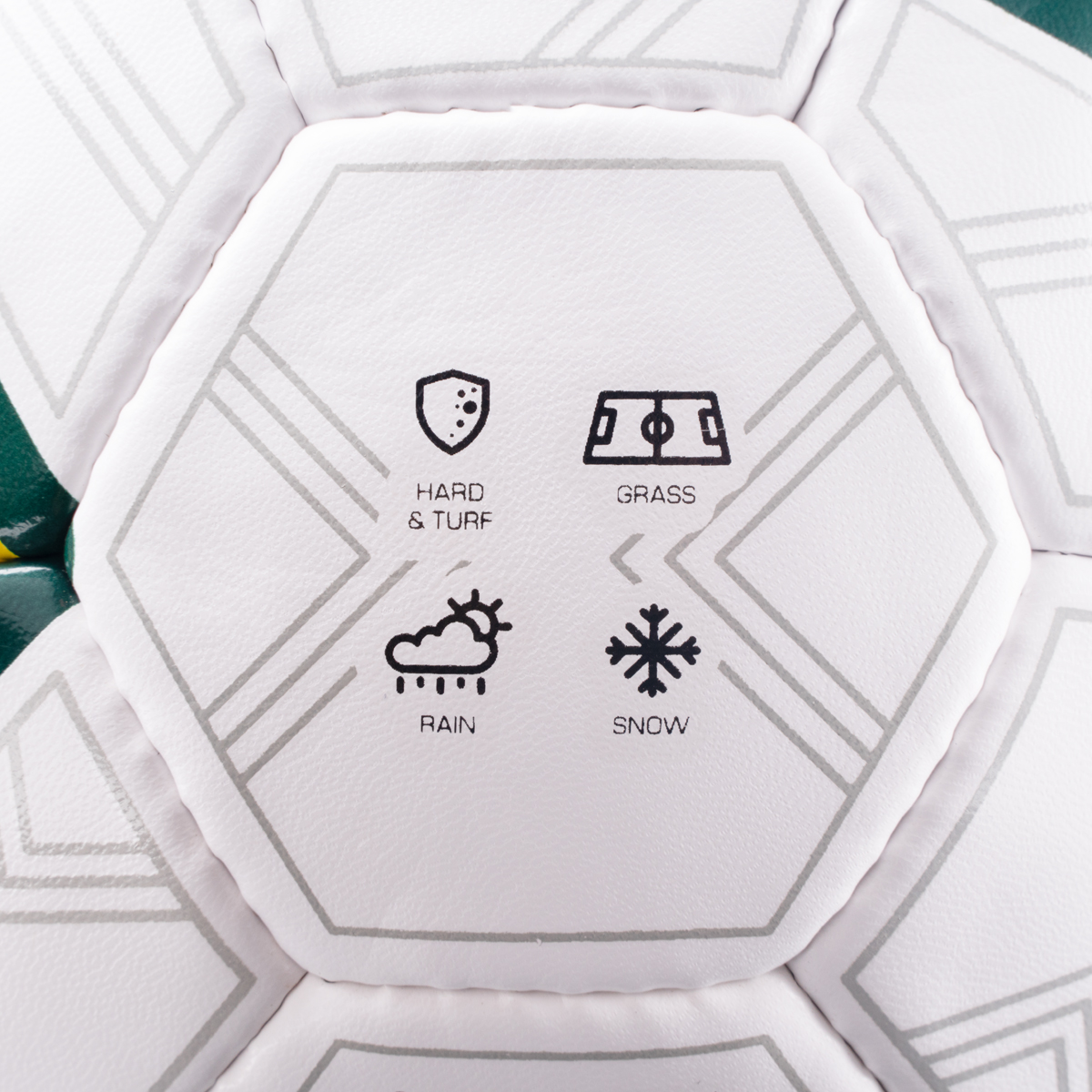 Мяч футб. TORRES Training, F323955, р.5, 32 пан. ПУ, 4 подкл. слоя, руч. сшивка, бело-зел-жёлт