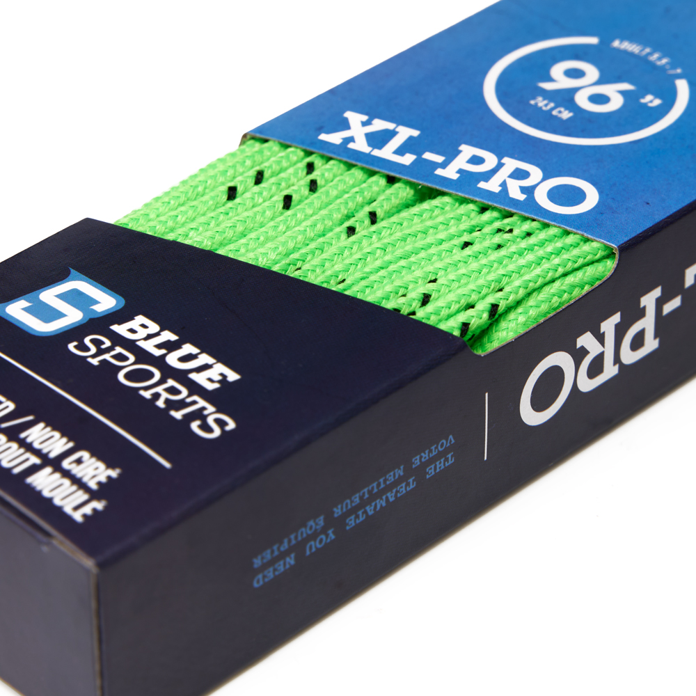 Шнурки для коньков Blue Sports XL-PRO, 902920-L-249, полиэстер, 249 см, лайм