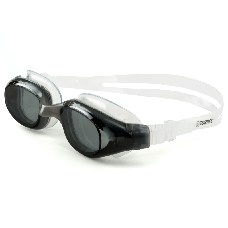 Очки для плав.TORRES Advance, SW-32209GR, дымчатые линзы, черн. оправа, раздв.регул. ремешок