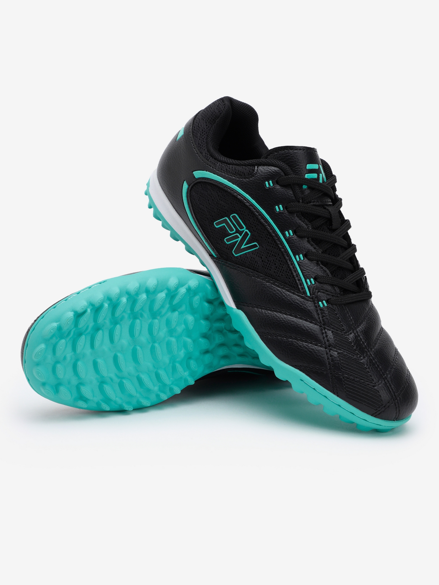 Детские шиповки FN Core Kid (TF) (Black/Teal)